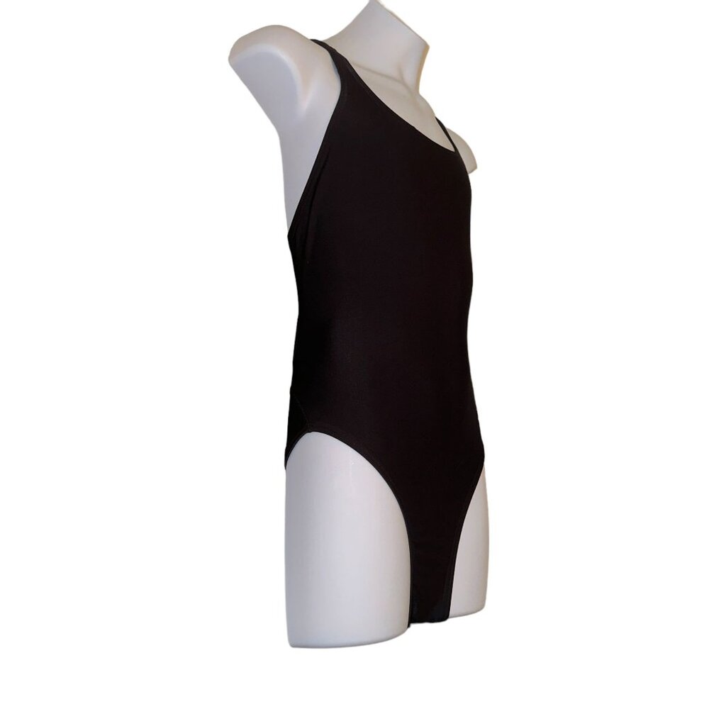 NWT Speedo Pro LT Super One Piece Swimsuit Womens 28 Solid Black Compression - Picture 4 of 9